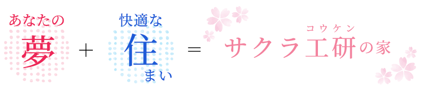 あなたの夢＋快適な住まい＝サクラ工研の家